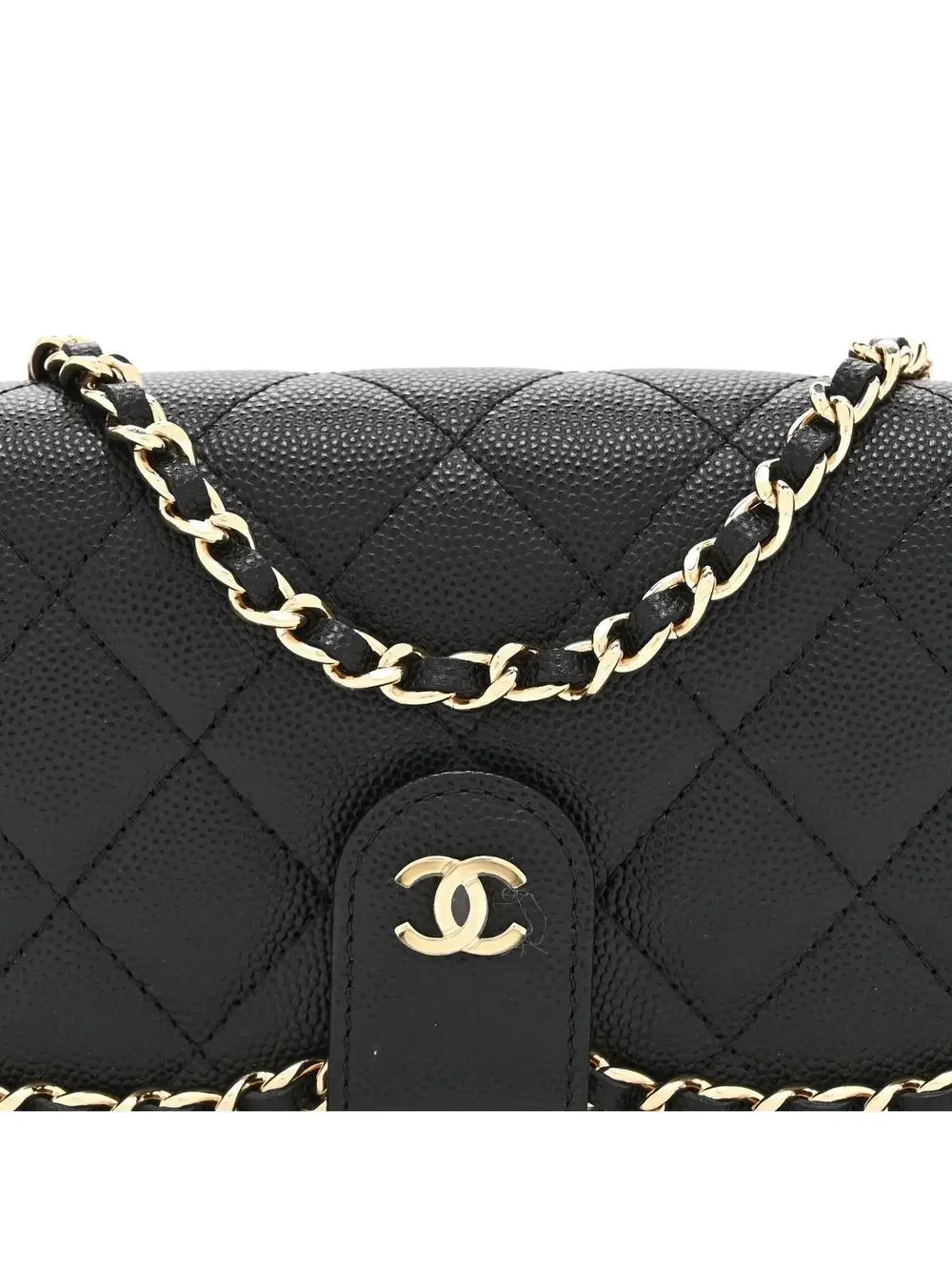 Chanel Caviar Quilted Chain Glasses #321492C18B
